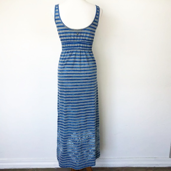 Prana Maxi Dress Blue Stripe Size XS Tie Die - Picture 7 of 8